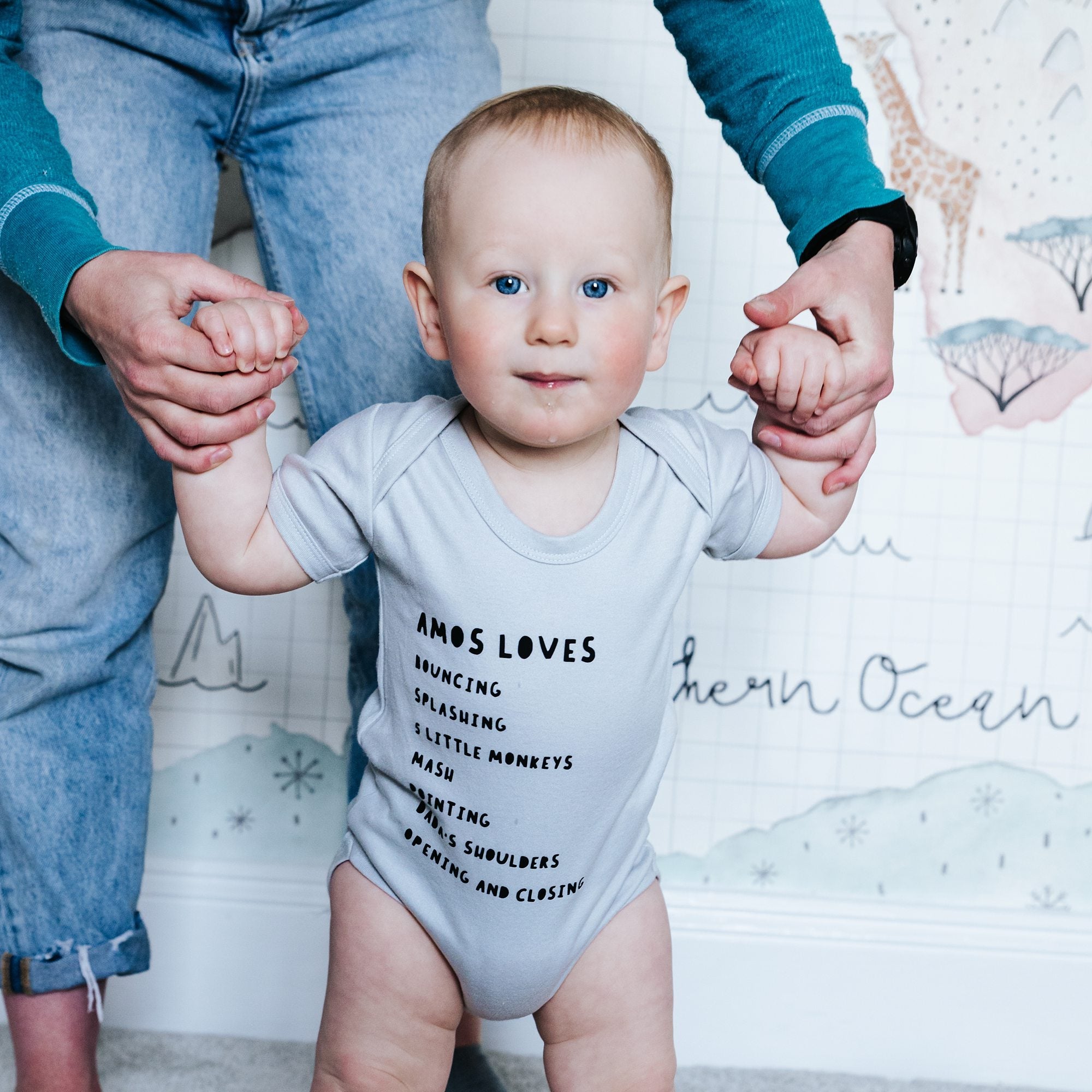 Baby personalised 2024 baby grow