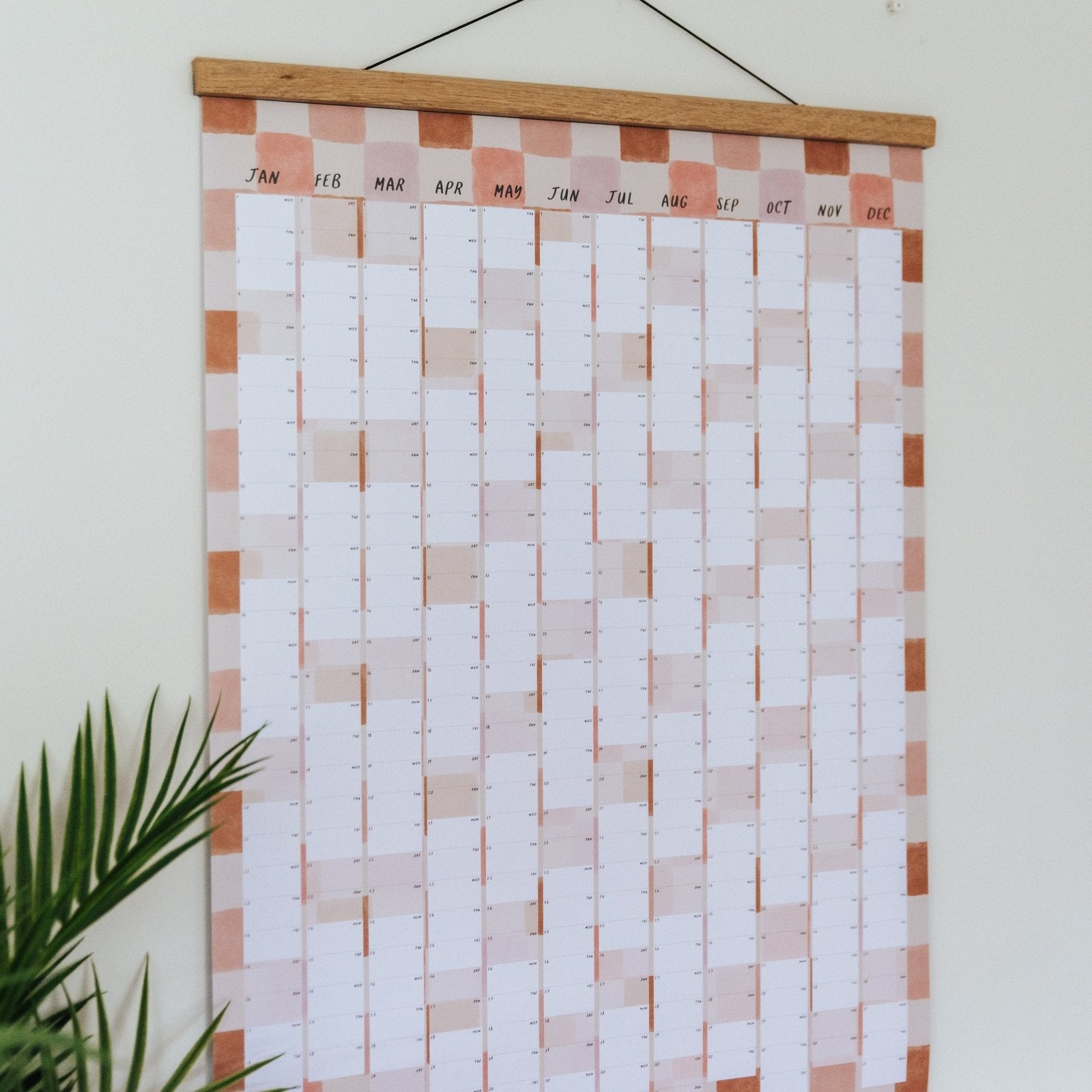 2025 Chequered Wall Planner - I am Nat Ltd - Wall Planner