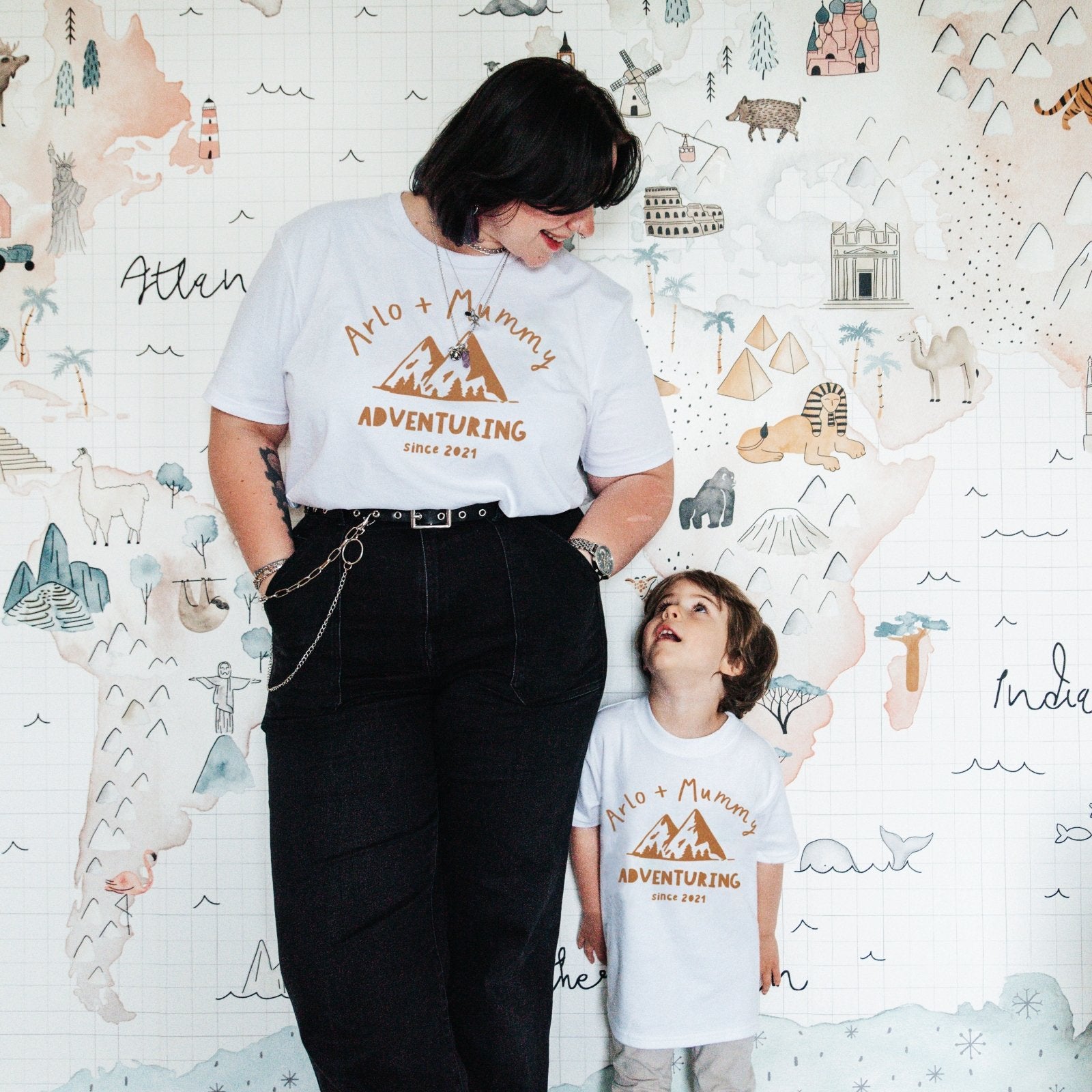 Adventuring Parent & Child T-Shirt Set - I am Nat Ltd - Adult & Child Matching Sets