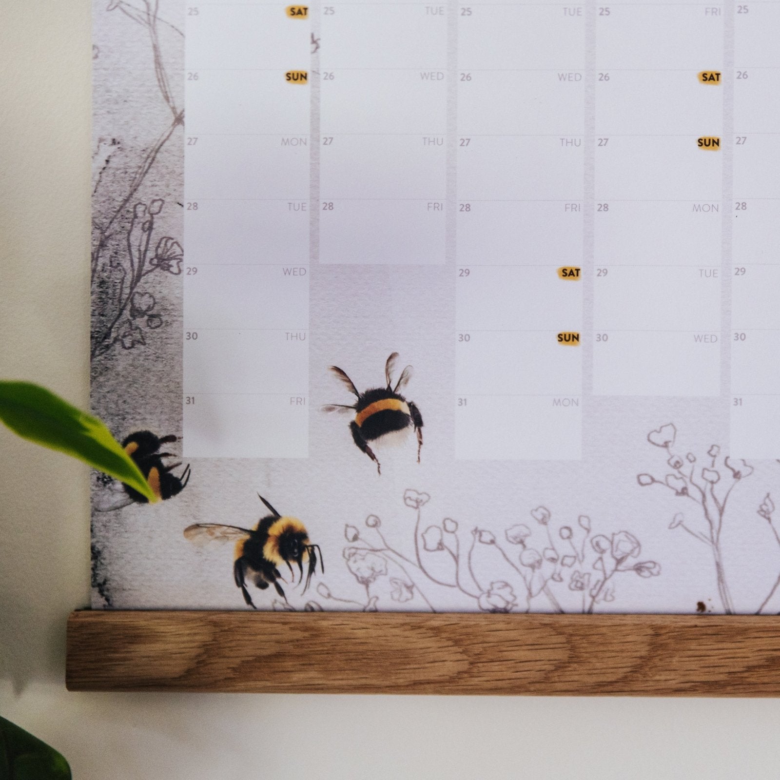 Exciting Times Ahead Bumblebee 2025 Wall Planner - I am Nat Ltd - Wall Planner