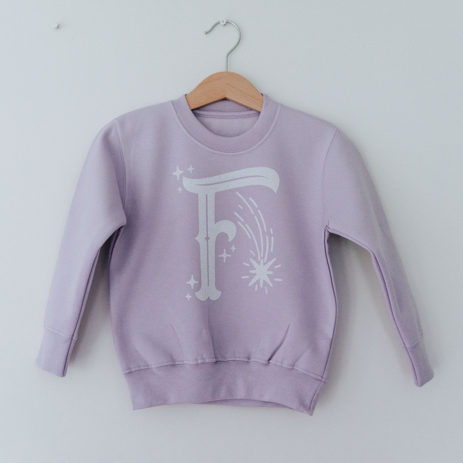 Glitter Stars & Initial Children's Christmas Jumper - I am Nat Ltd - Children's Jumper