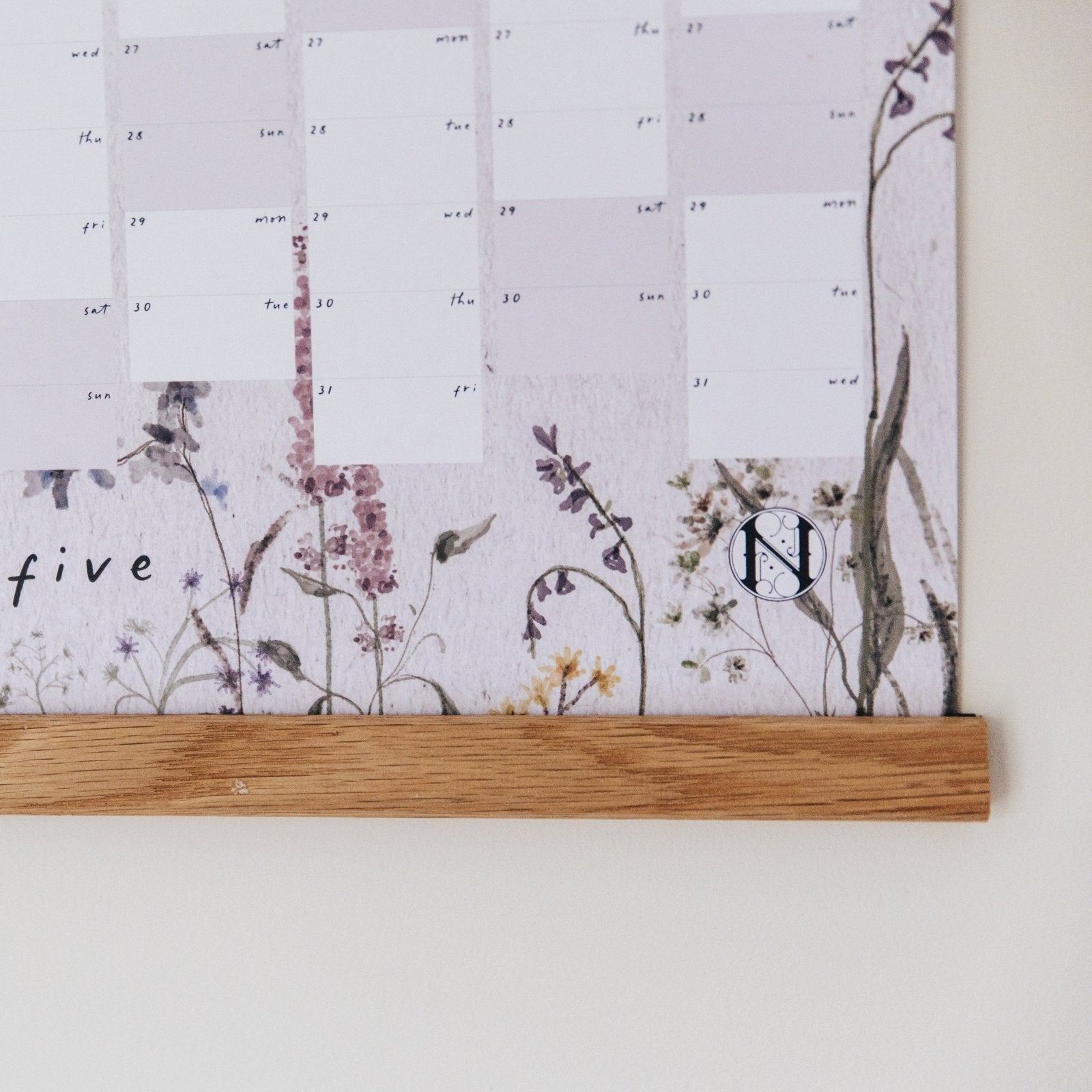 Meadow Flowers 2025 Wall Planner - I am Nat Ltd - Wall Planner