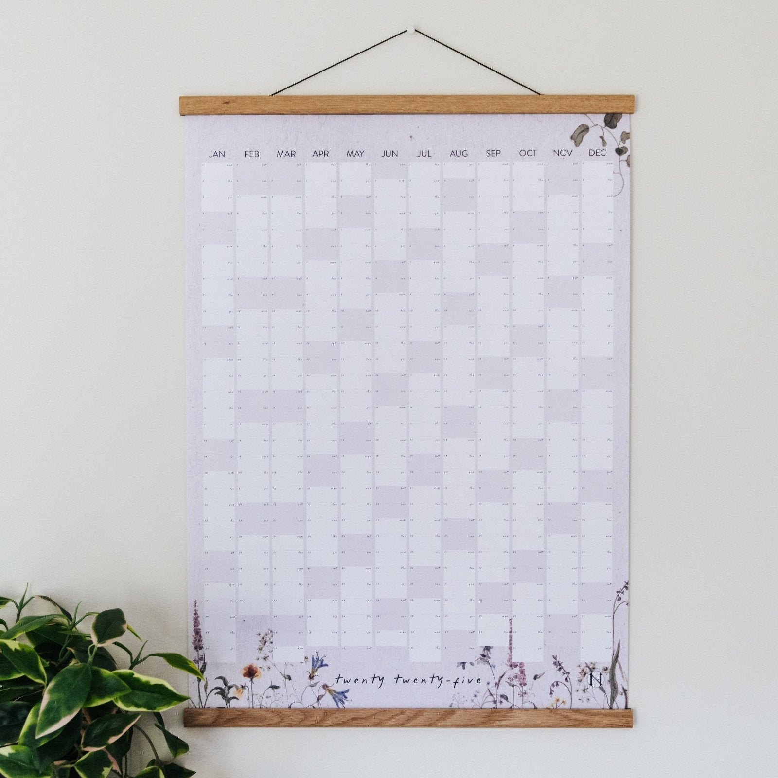 Meadow Flowers 2025 Wall Planner - I am Nat Ltd - Wall Planner