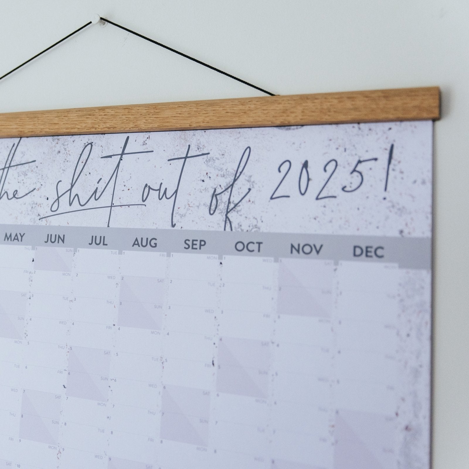 &#39;Organise The Shit Out of 2025&#39; Wall Planner - I am Nat Ltd - Wall Planner