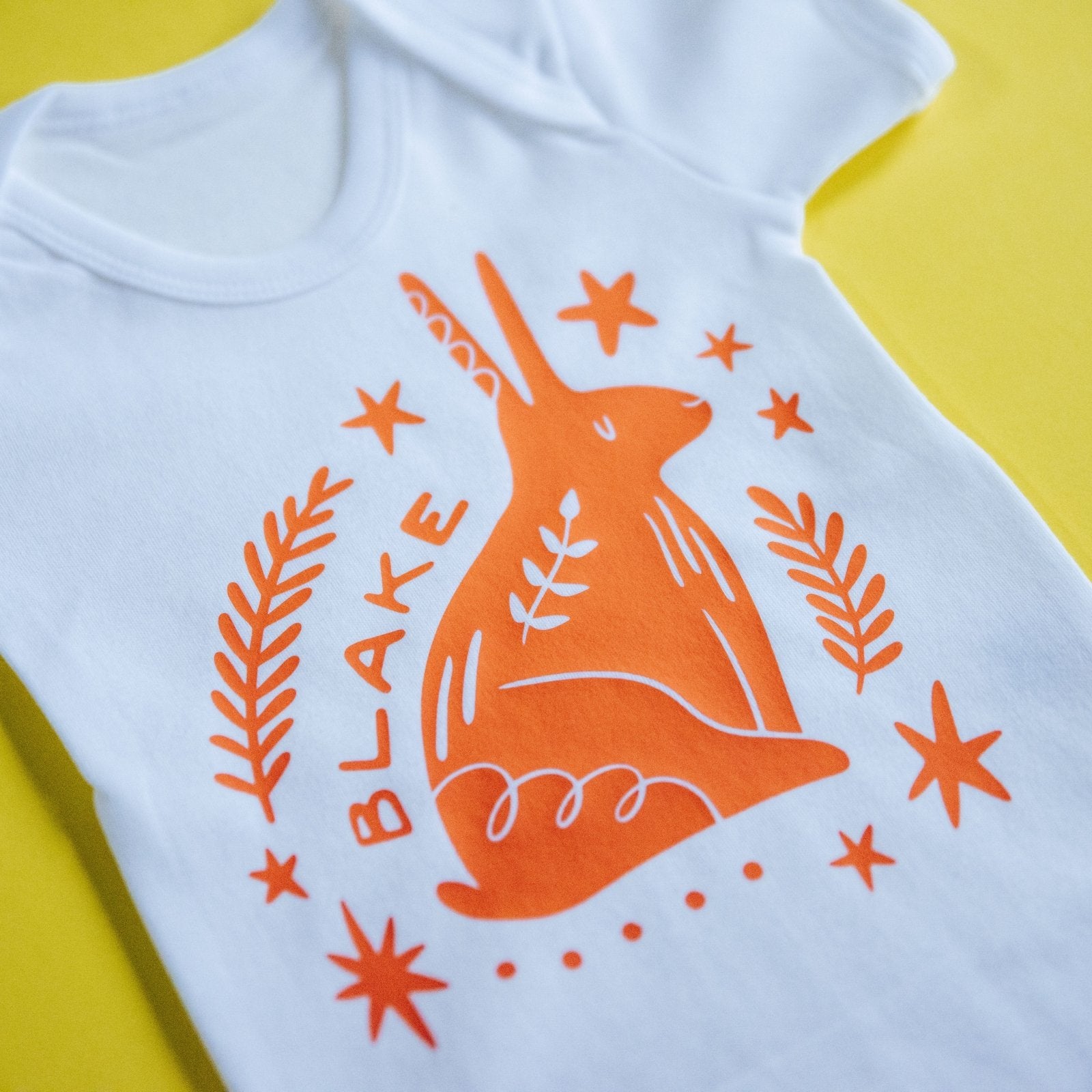 Scandi Bunny Personalised Babygrow - I am Nat Ltd - Babygrow