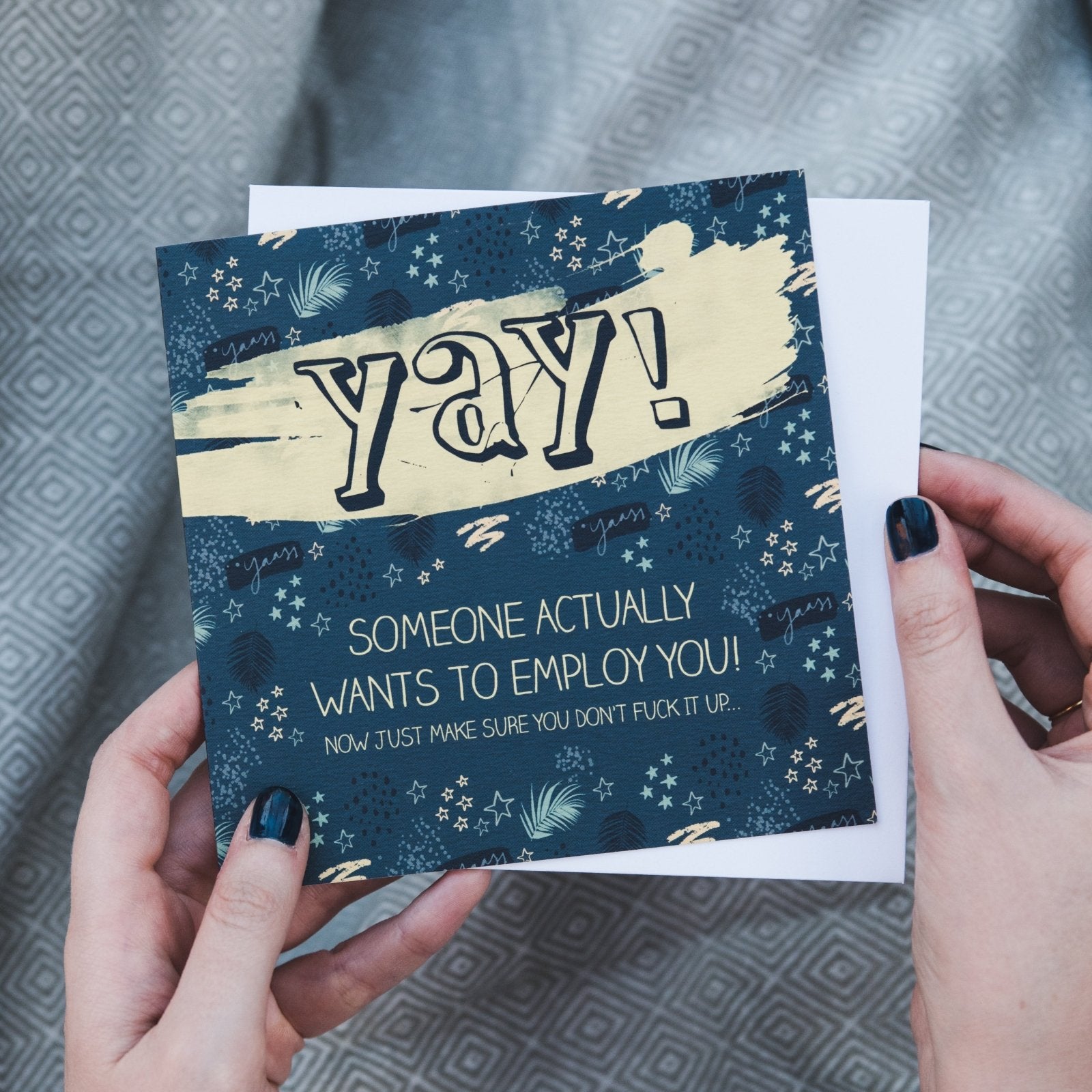 Yay! Someone Wants to Employ You - Funny New Job Card - I am Nat Ltd - Greeting Card